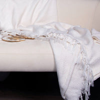 Cozy Fireside Gift Box: Stylish Peshtemal Throw Blanket