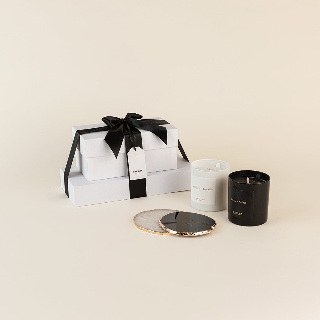 Black & Gold Packaging Box For Candles