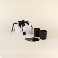 Black Luxury- Candle & Coaster Gift Set