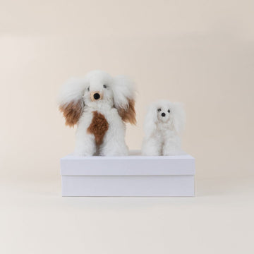 Luxury Fur Stuffed Dog Box; by TheBoxNY