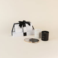 Black Luxury- Candle & Coaster Gift Set
