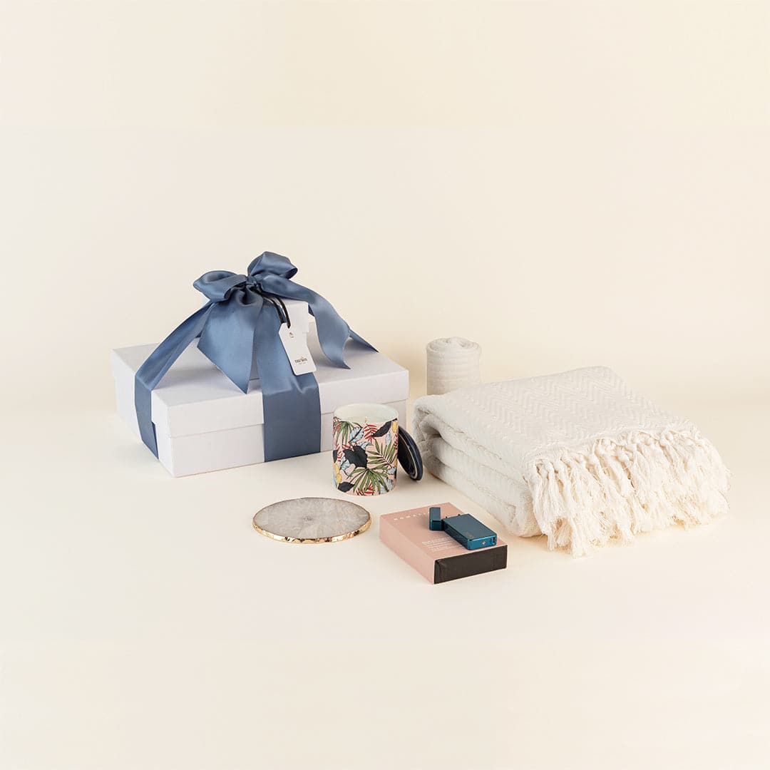 White Luxury- Cozy Essentials Gift Box: Deluxe