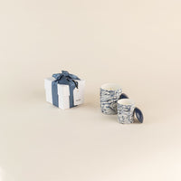 Patterned Candle Gift Box in Blue Wave