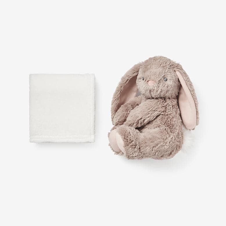 New Baby Plush Teddy & Blanket Gift Box