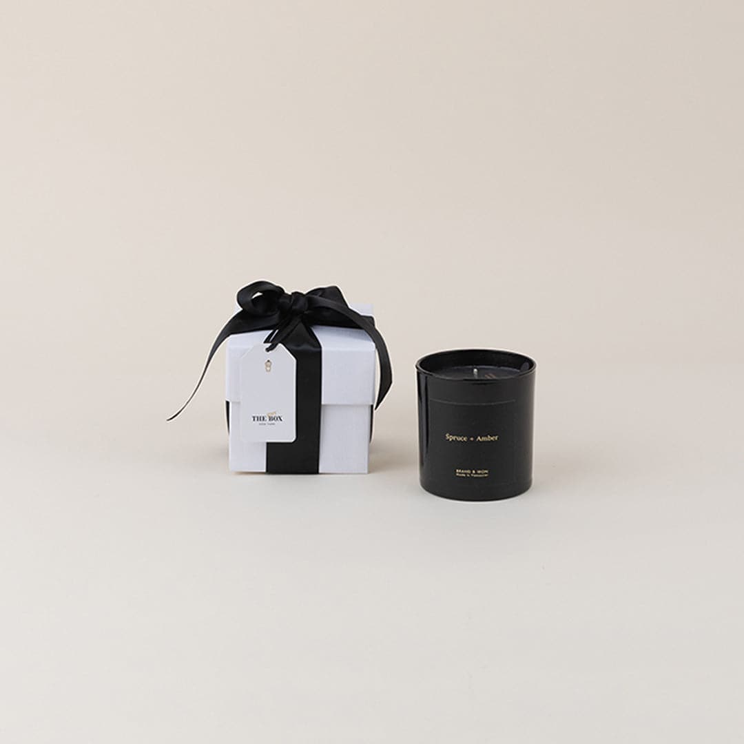 Black Luxury: Throw & Candle Gift Tower